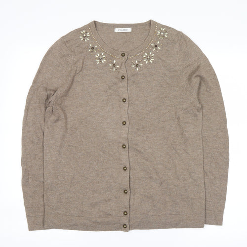 Marks and Spencer Womens Brown   Cardigan Jumper Size 12
