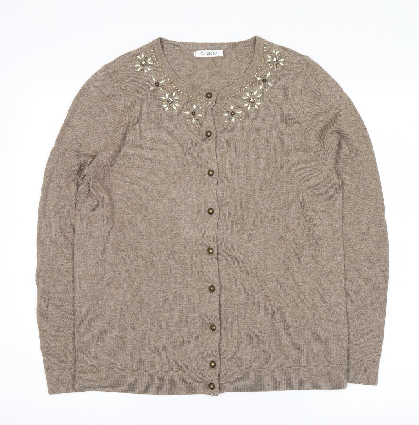 Marks and Spencer Womens Brown   Cardigan Jumper Size 12