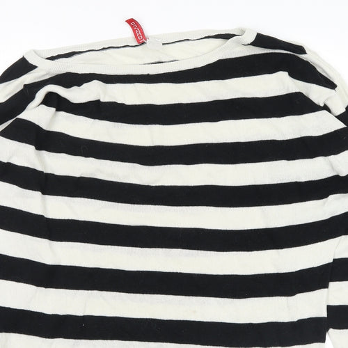 H&M Mens White Striped  Pullover Jumper Size S