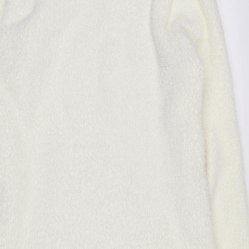 no brand Womens White   Pullover Sweatshirt Size 14