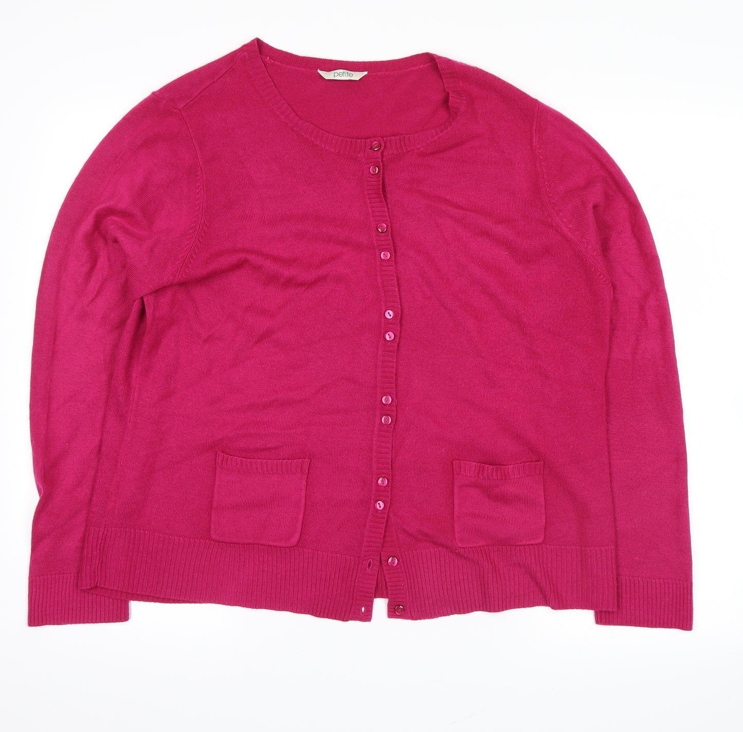 petite Womens Pink   Cardigan Jumper Size 18