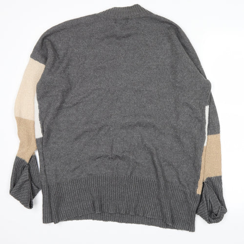 New Look Womens Beige Striped  Pullover Jumper Size L