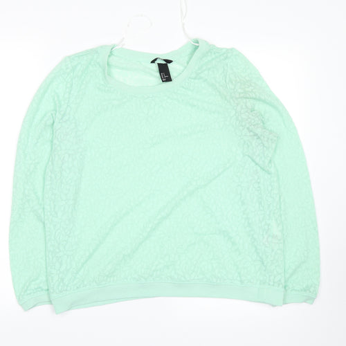 H&M Womens Green   Pullover Jumper Size M