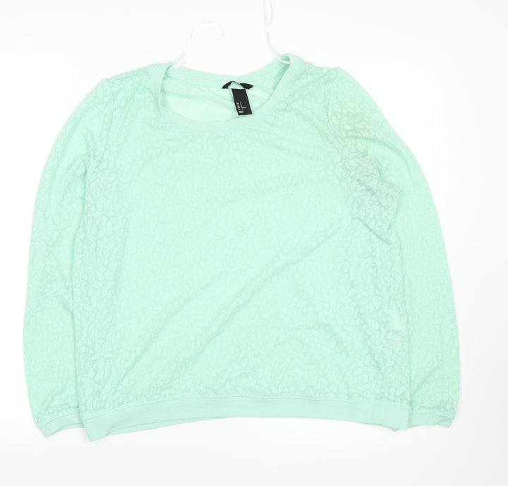 H&M Womens Green   Pullover Jumper Size M