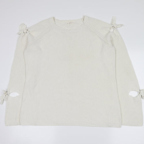 Candy Couture Womens White   Pullover Jumper Size 16