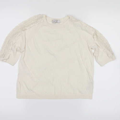 Marks and Spencer Womens White   Pullover Jumper Size 10