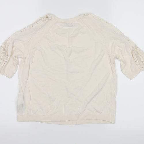 Marks and Spencer Womens White   Pullover Jumper Size 10