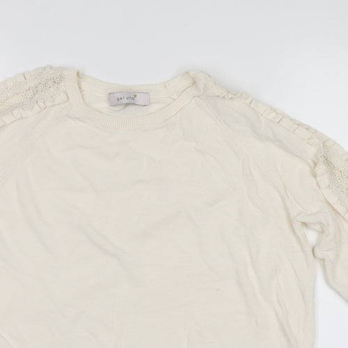 Marks and Spencer Womens White   Pullover Jumper Size 10