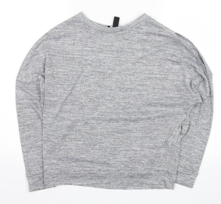 new look  Girls Grey   Pullover Jumper Size 14-15 Years  - holes on shoulder
