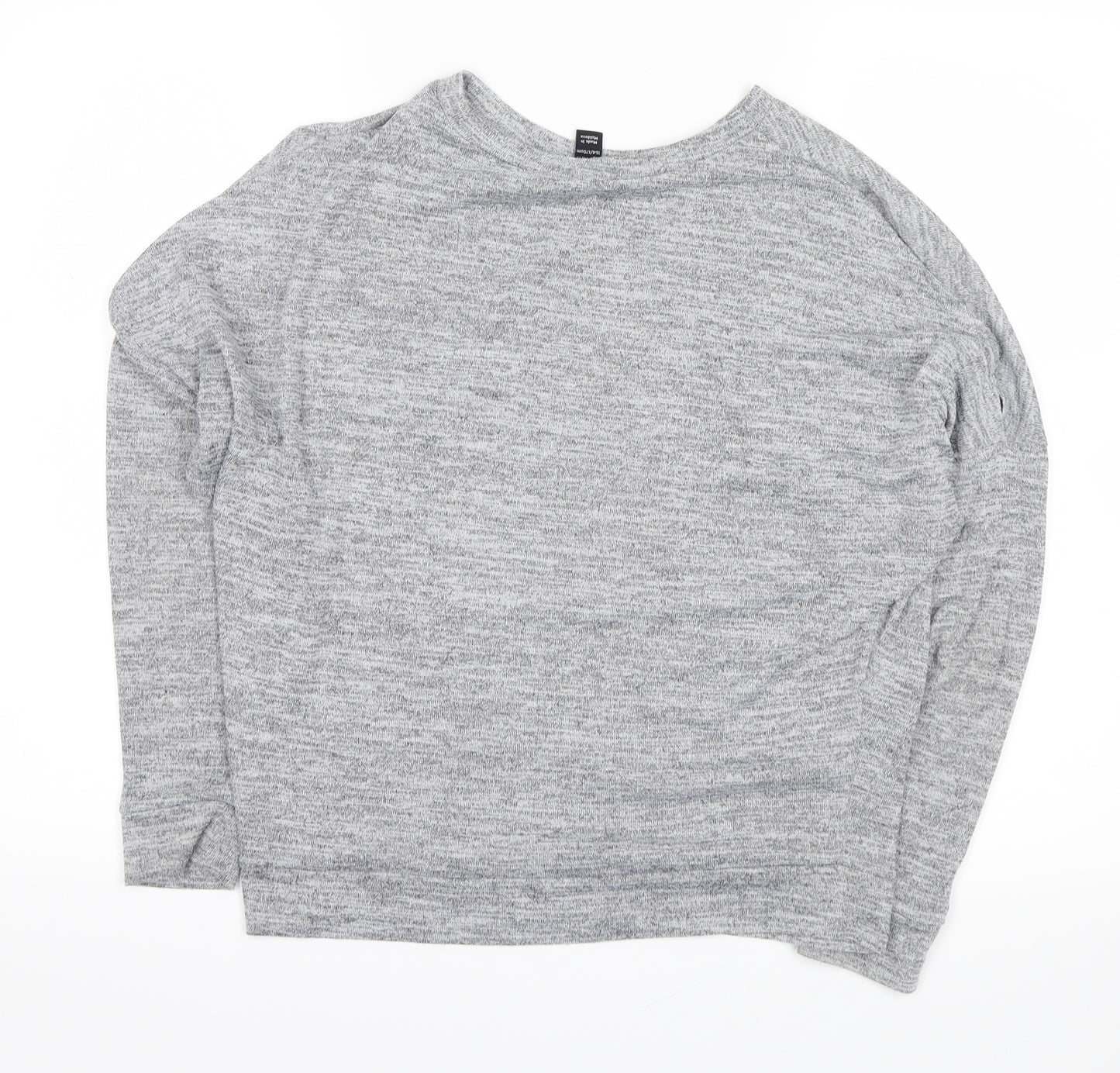 new look  Girls Grey   Pullover Jumper Size 14-15 Years  - holes on shoulder