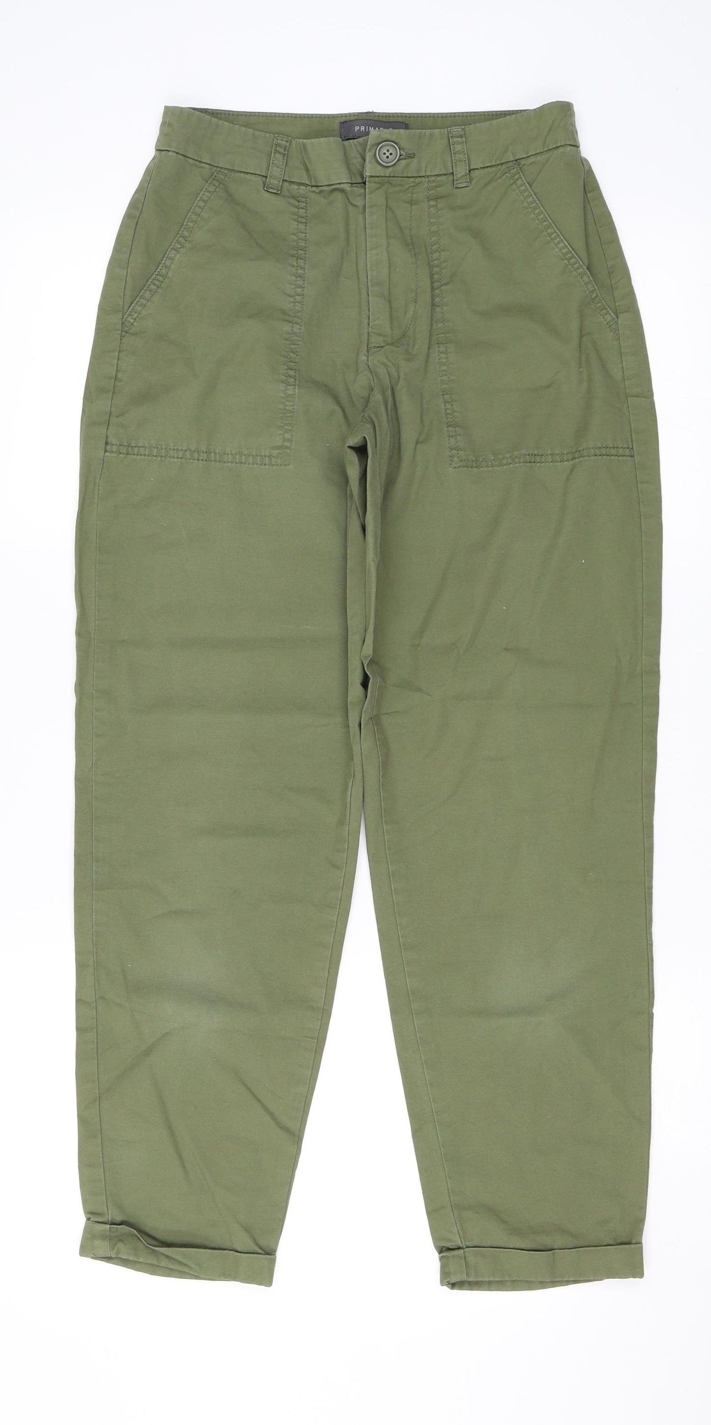 Primark Womens Green   Cargo Trousers Size 8 L27 in
