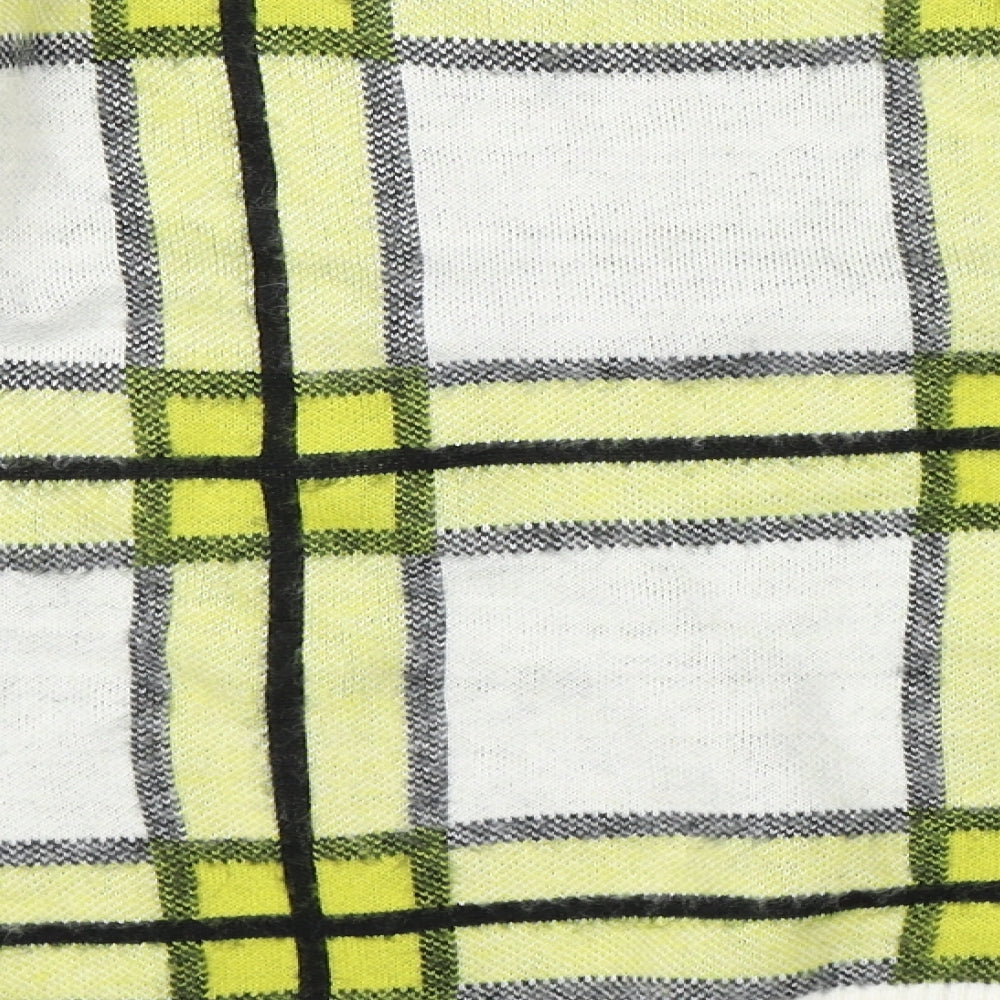 Primark Womens Yellow Check  Pullover Jumper Size 10