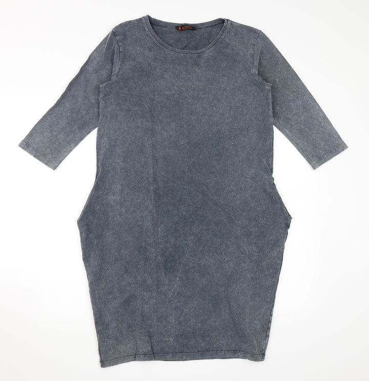 Mdg Collection Womens Grey   T-Shirt Dress  Size M