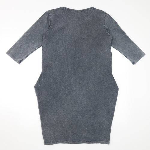 Mdg Collection Womens Grey   T-Shirt Dress  Size M