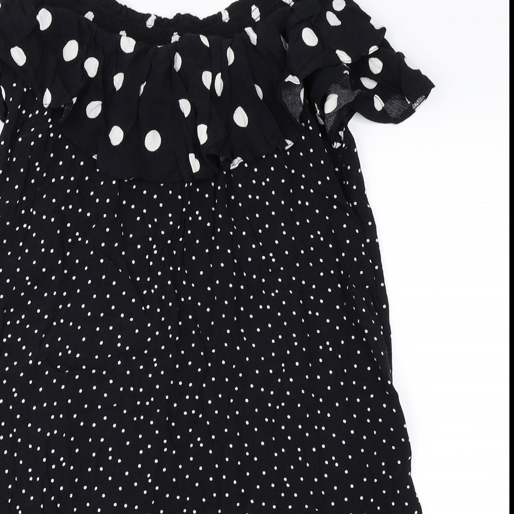 Newlook Womens Black Polka Dot  Mini  Size 12