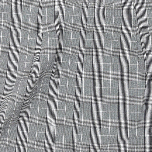 Topshop Womens Black Check  A-Line Skirt Size 12