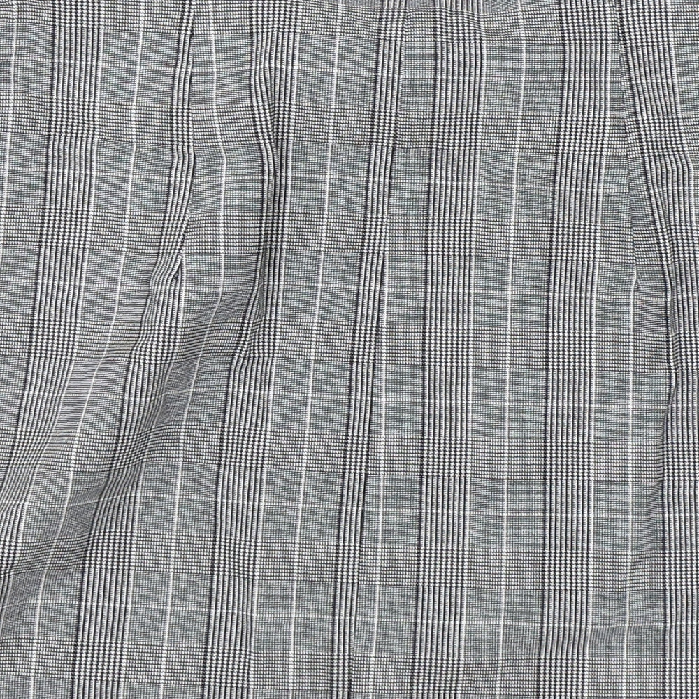 Topshop Womens Black Check  A-Line Skirt Size 12
