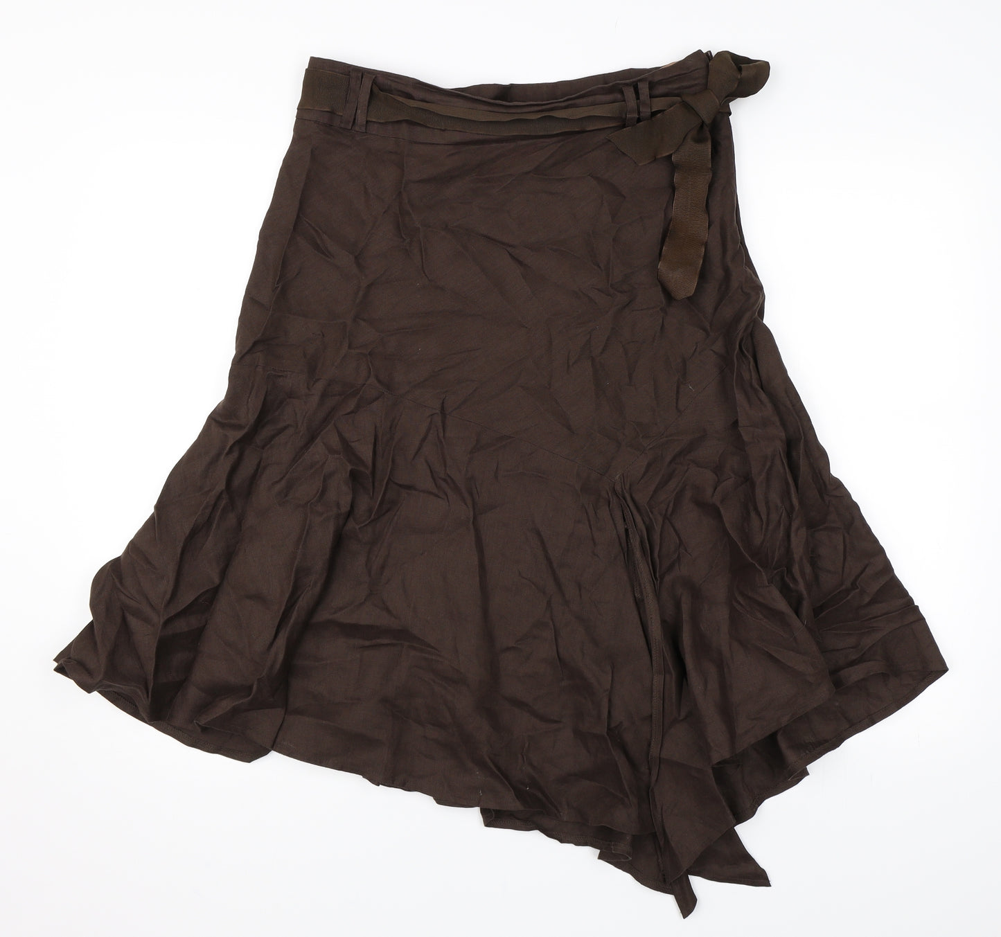 Spirit Womens Brown   Pleated Skirt Size 12