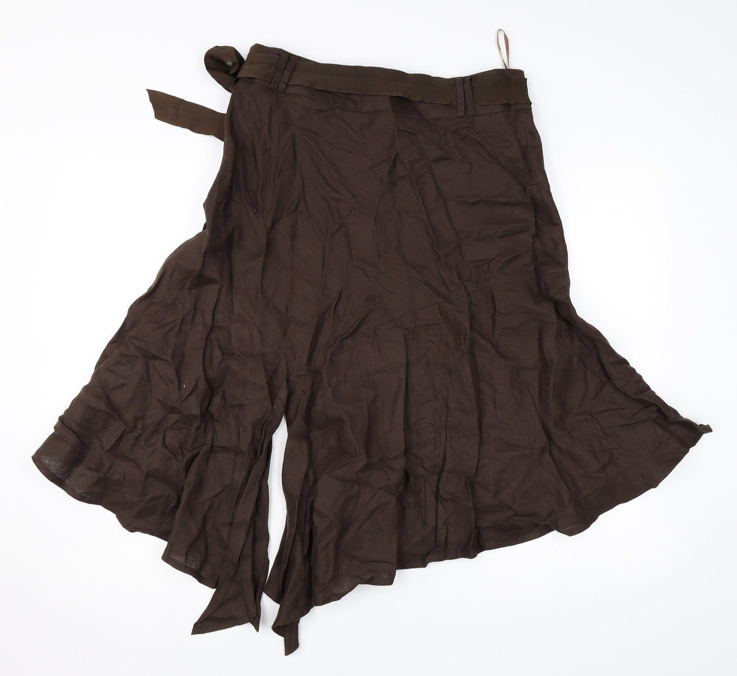 Spirit Womens Brown   Pleated Skirt Size 12