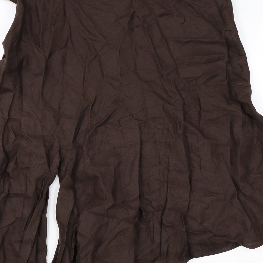 Spirit Womens Brown   Pleated Skirt Size 12