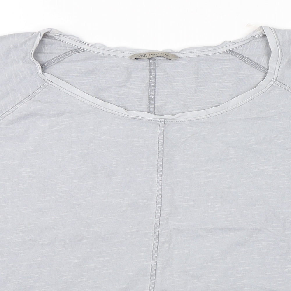 Marks and Spencer Womens Grey   Basic T-Shirt Size 16