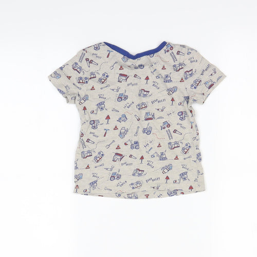 George Boys Grey Polka Dot  Basic T-Shirt Size 2-3 Years