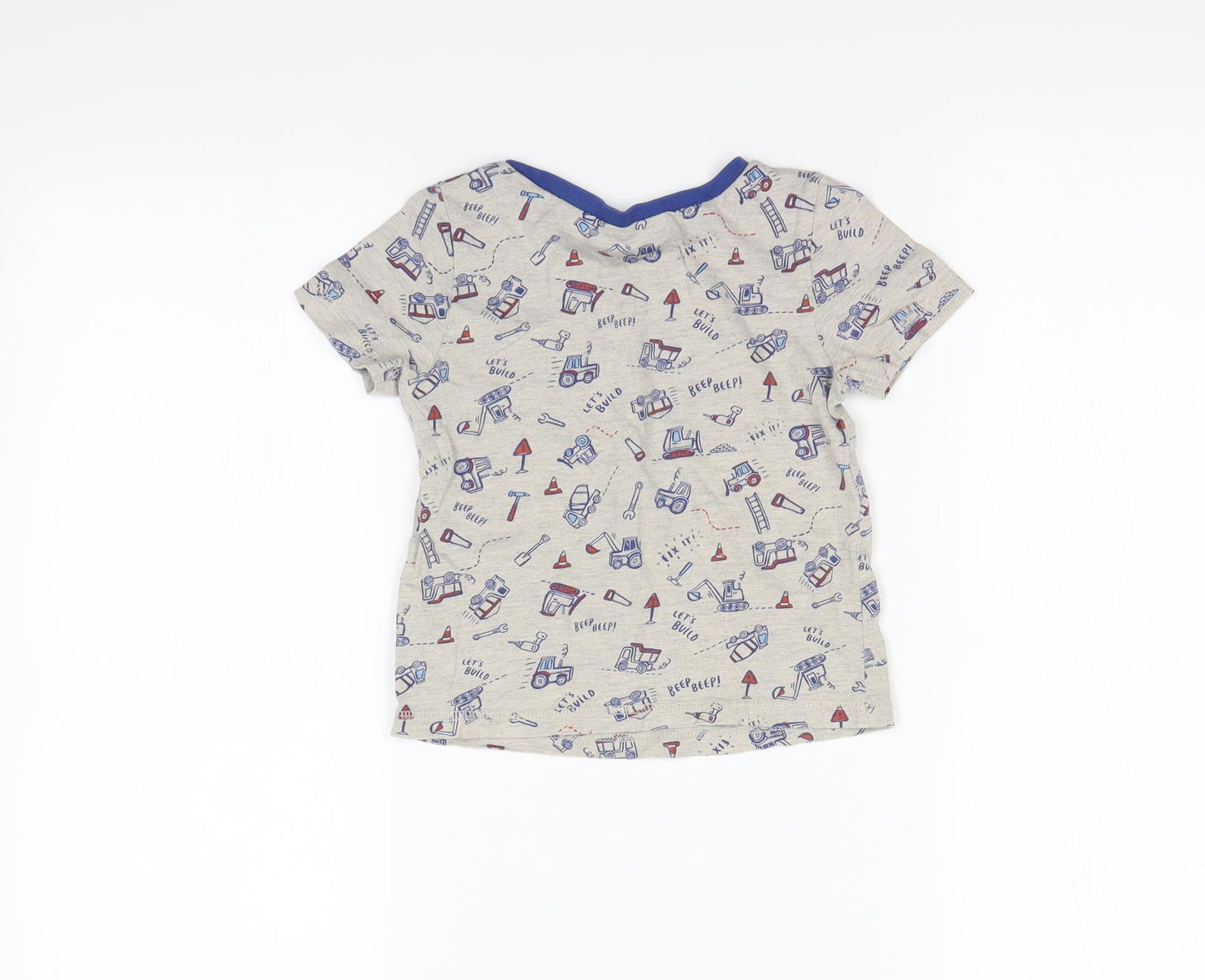 George Boys Grey Polka Dot  Basic T-Shirt Size 2-3 Years