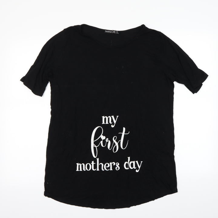 Boohoo Womens Black   Basic T-Shirt Size 12