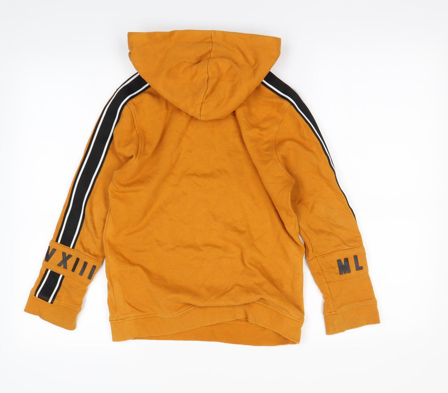 River Island Boys Orange   Henley Hoodie Size 9-10 Years