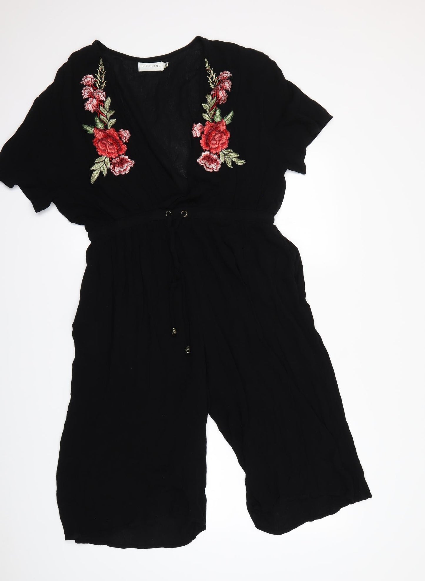 I SAW IT FIRST Womens Black   Jumpsuit One-Piece Size 18