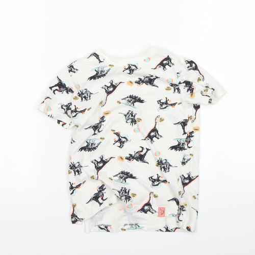 Nutmeg Boys White Spotted  Basic T-Shirt Size 4 Years  - DInosaur