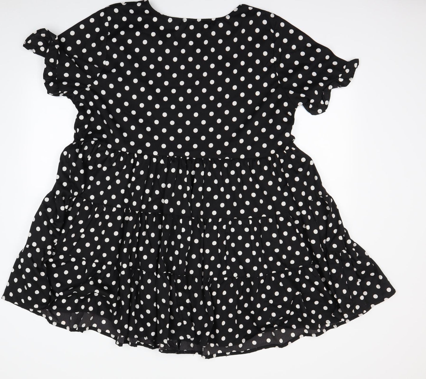 Boohoo Womens Black Polka Dot  Mini  Size 20