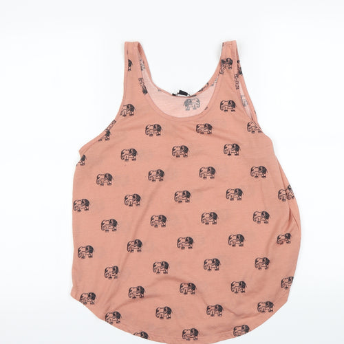 Atmosphere Womens Pink Animal Print  Basic Tank Size 10