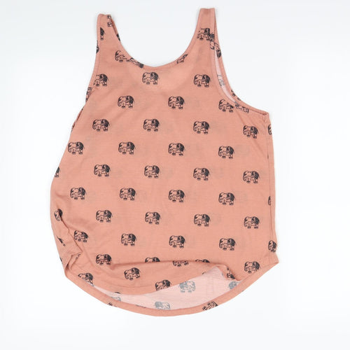 Atmosphere Womens Pink Animal Print  Basic Tank Size 10