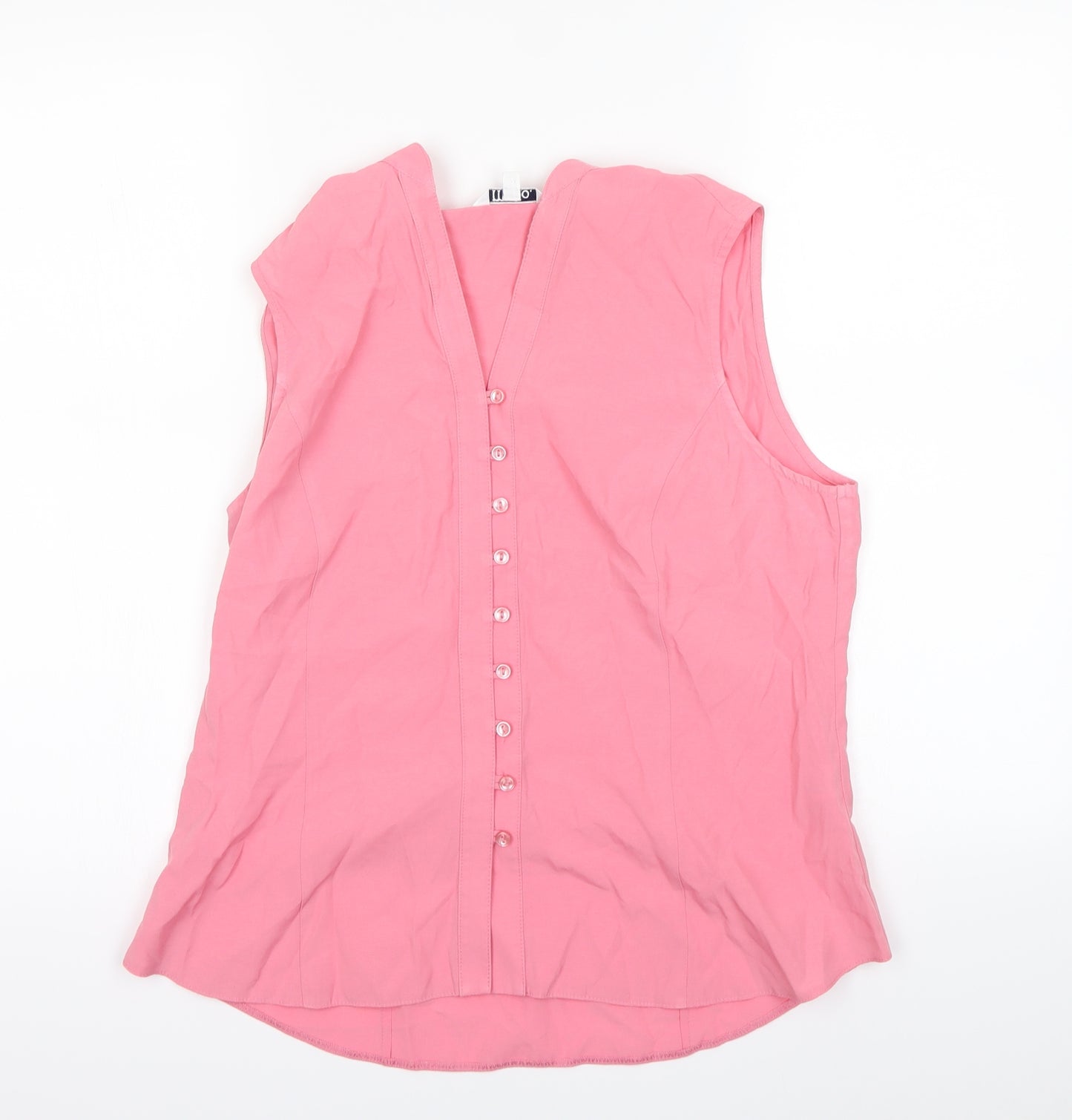 M&Co Womens Pink   Basic Button-Up Size 14