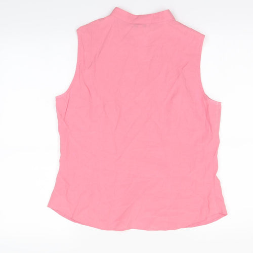 M&Co Womens Pink   Basic Button-Up Size 14