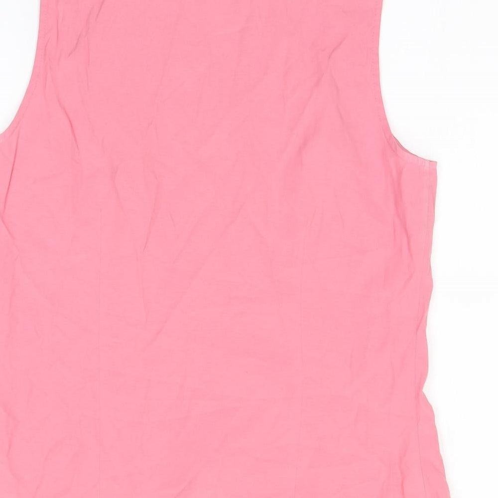 M&Co Womens Pink   Basic Button-Up Size 14
