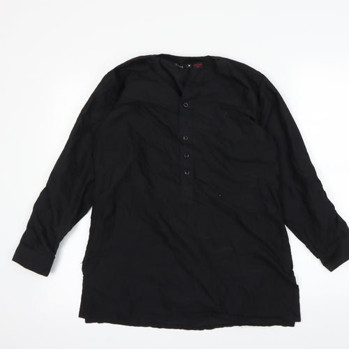 Thea Womens Black   Basic Blouse Size M