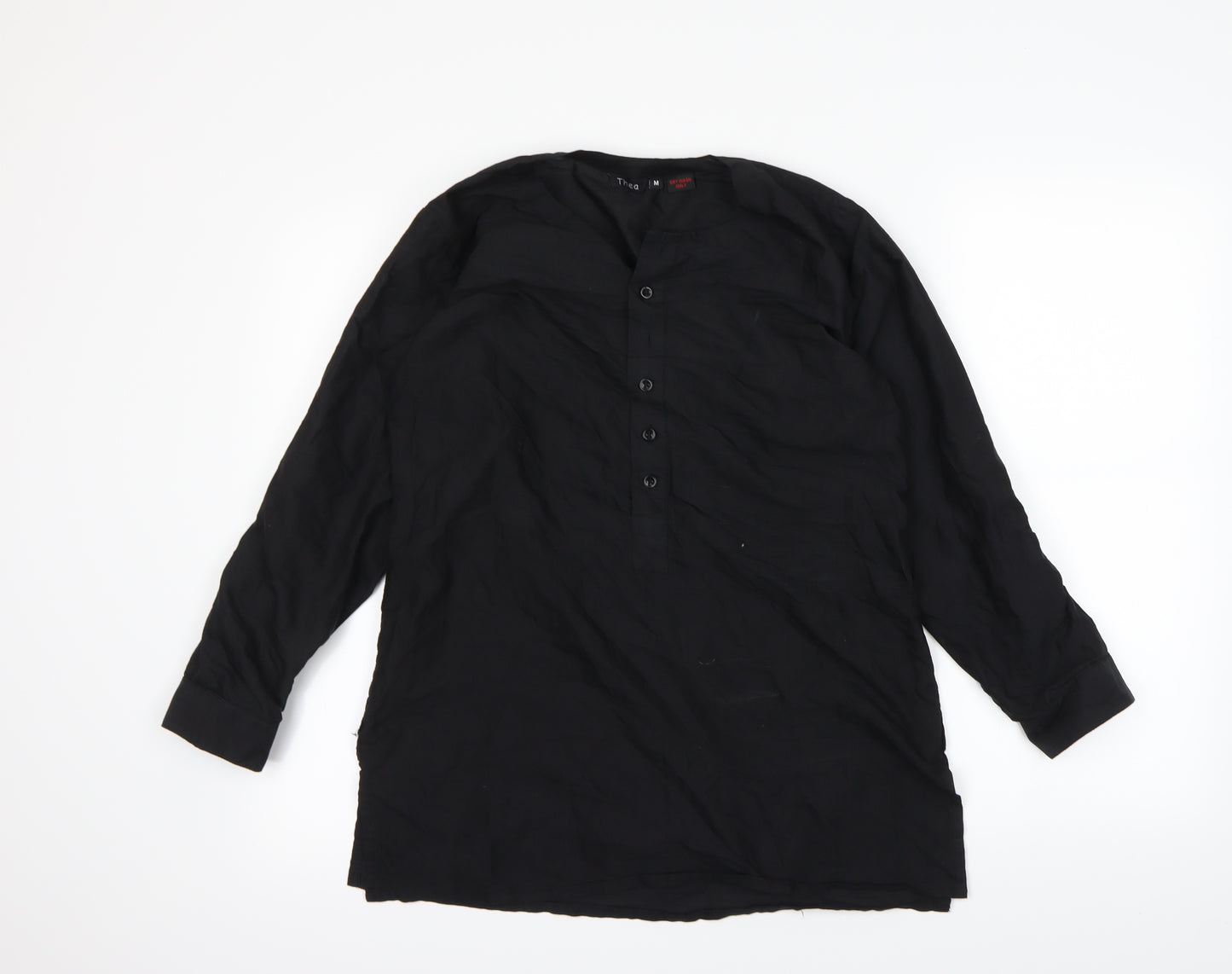 Thea Womens Black   Basic Blouse Size M