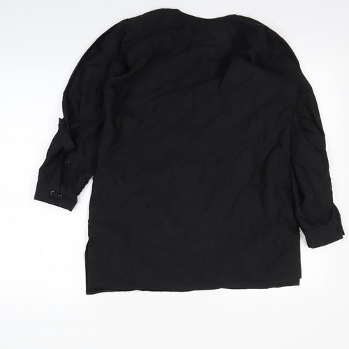 Thea Womens Black   Basic Blouse Size M