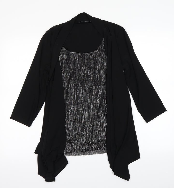 BM Womens Black Basic Blouse Size 12