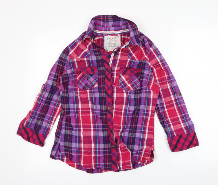 Falmer Womens Multicoloured Check Basic Button-Up Size 8