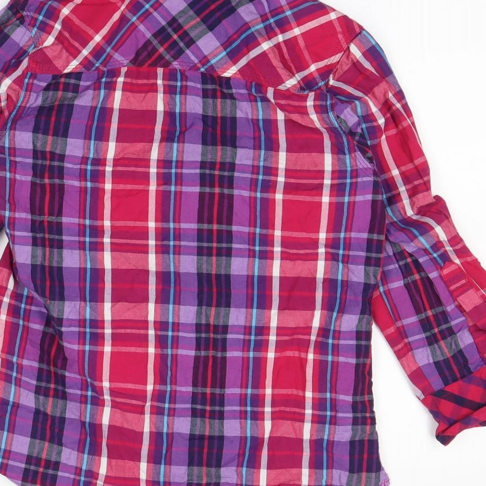 Falmer Womens Multicoloured Check  Basic Button-Up Size 8