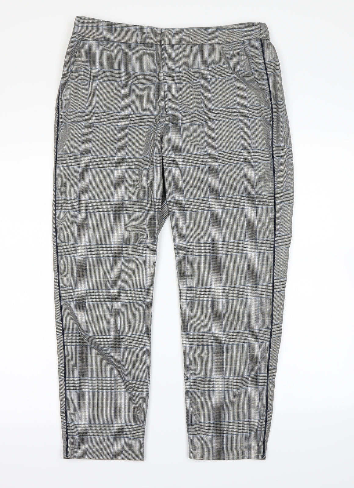 logg  Womens Grey Check  Dress Pants Trousers Size M L28 in