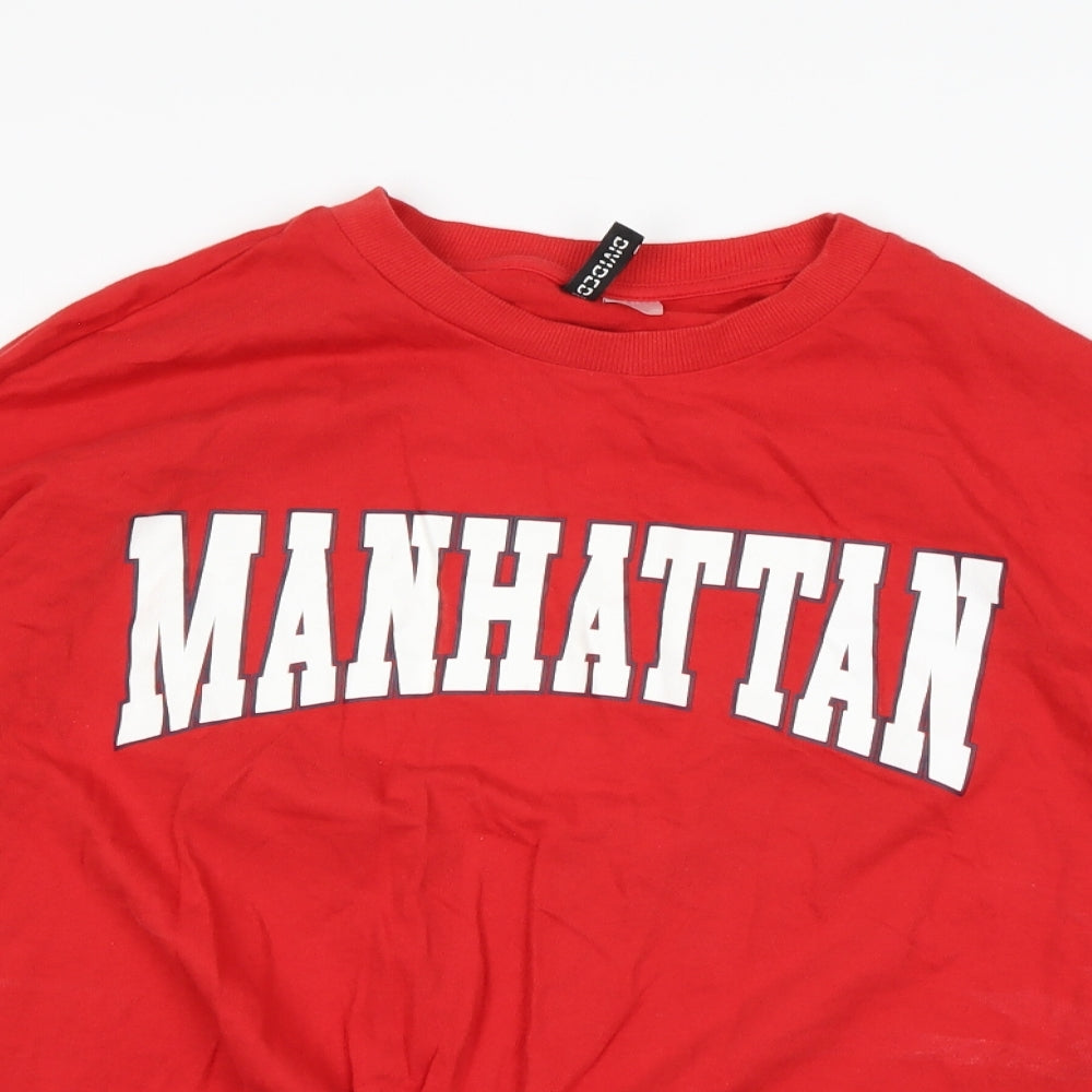 H&M Womens Red   Pullover Jumper Size L