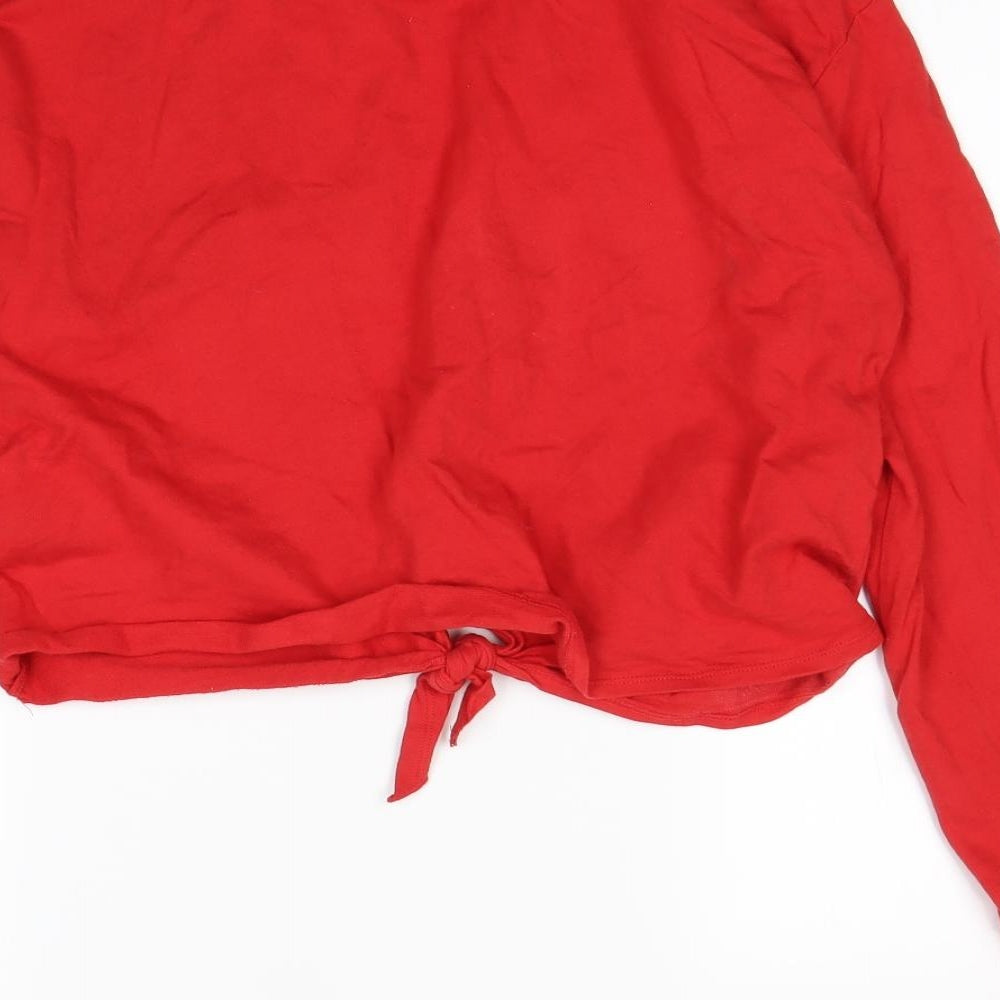 H&M Womens Red   Pullover Jumper Size L