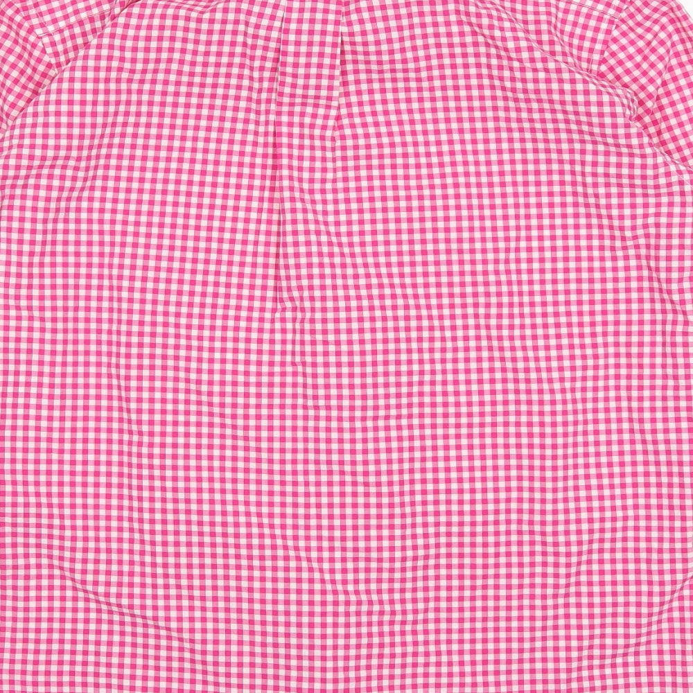 Raging Bull Mens Pink Plaid   Button-Up Size M