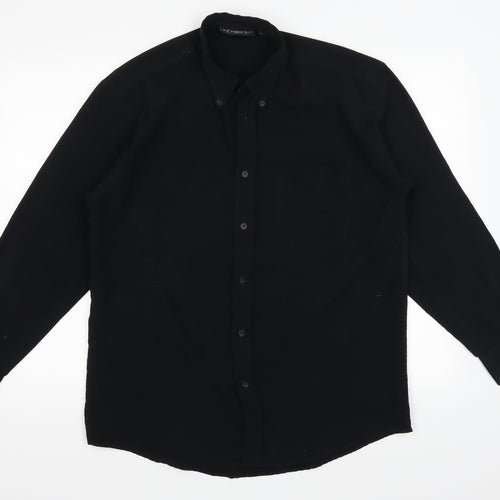 Giorgio Mens Black    Button-Up Size M