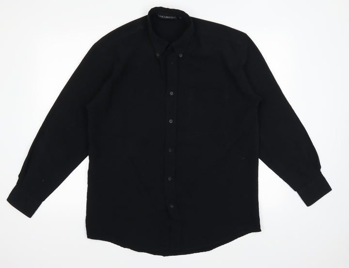 Giorgio Mens Black    Button-Up Size M