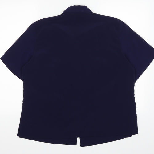 BM Womens Blue   Basic Button-Up Size 18